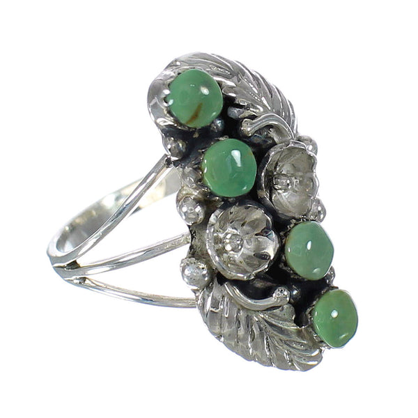 Authentic Sterling Silver Turquoise Ring Size 5-1/4 FX91856